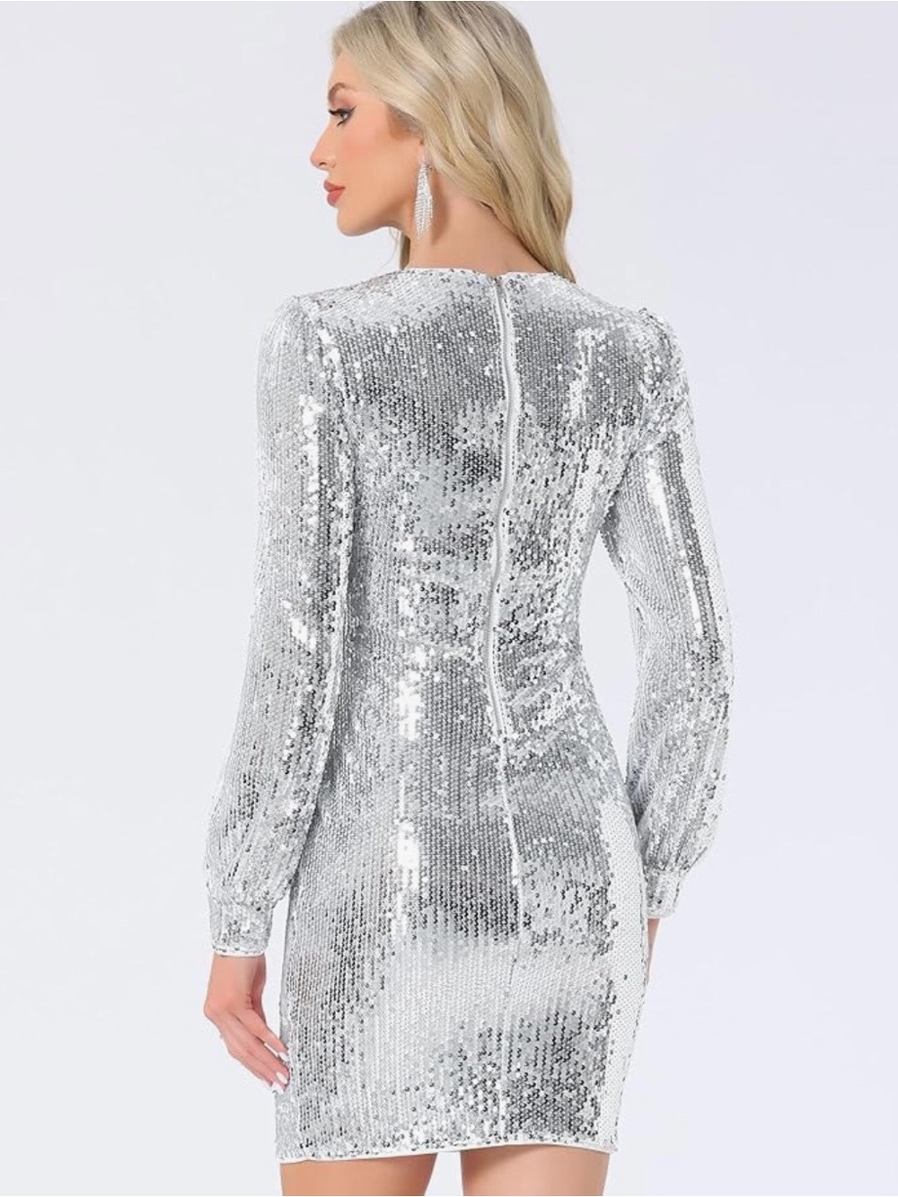 AllegraK Sequence Long Sleeve Mini Dress - Picture 4 of 7